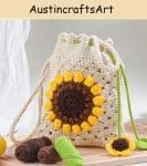 Sunflower Off White Crochet Bag Kit