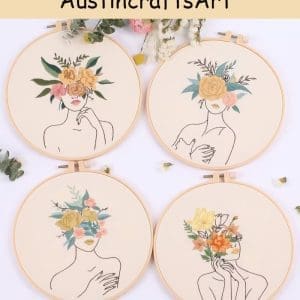 Female Flower Embroidery Kit