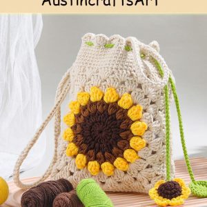 Sunflower Off White Crochet Bag Kit