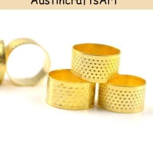 Golden Finger Thimble Embroidery Tools