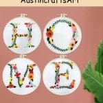 Alphabet Flower Embroidery Kit