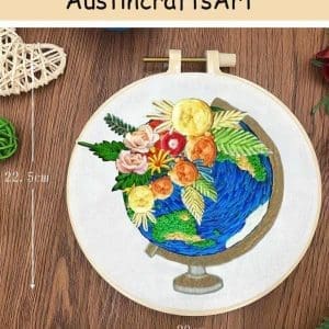 Beginner Earth Flower Embroidery Kit