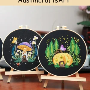 Magic Colorful Mushroom Embroidery Kit