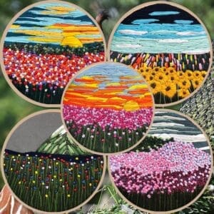 Flower Sea Scenery Embroidery Kit