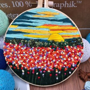 Flower Sea Scenery Embroidery Kit