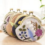 Embroidery Floral Bird Coin Purse Kit