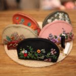 Flower Cosmetic Bag Embroidery Kit