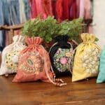 Flower Drawstring Bag Embroidery Kit