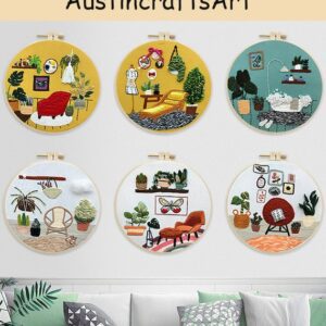 Modern Room Plant Embroidery Kit