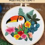 DIY Bird Flower Embroidery Kit