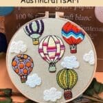 Cute Hot Air Balloon Embroidery Kit