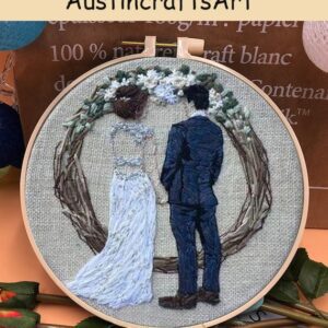 Wedding Couple Embroidery Kit