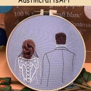 Wedding Couple Embroidery Kit