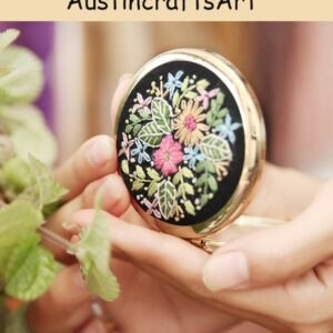 Embroidery Flower Makeup Mirror Kit