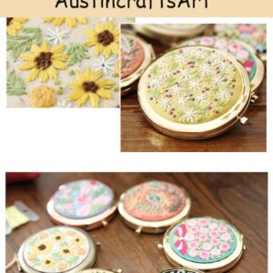 Embroidery Flower Makeup Mirror Kit
