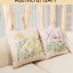 Embroidered Lavender Pillow Case Kit
