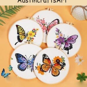 Colorful Butterfly DIY Embroidery Kit