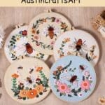 Cute Bee Garland Flower Embroidery Kit