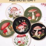 Cute Red Mushroom Plant Embroidery Kit