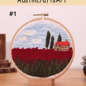 Flower Mountain Scenery Embroidery Kit
