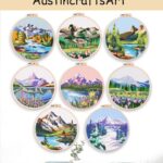 Mountain Landscape Embroidery Kit