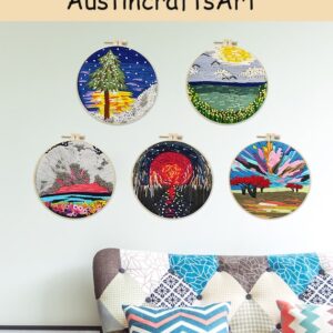 Abstract Landscape Embroidery Kit