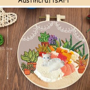 House Plant Scenery Embroidery Kit
