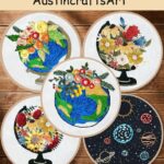 Abstract Earth Flowers Embroidery Kit