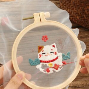 Cat Rabbit Mesh Embroidery Kit