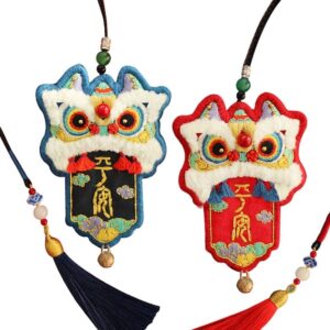 Chinese Lion Embroidery Amulet Kit