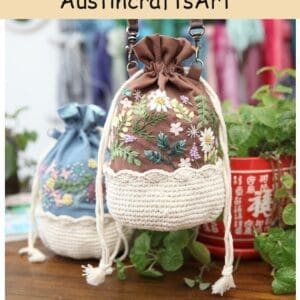 DIY Drawstring Pouch Embroidery Kit