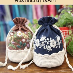 DIY Drawstring Pouch Embroidery Kit