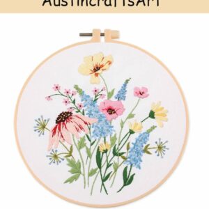Wildflowers Plants Embroidery Kit