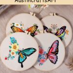 Butterfly And Flowers Embroidery Kit