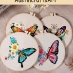 Butterfly And Flowers Embroidery Kit