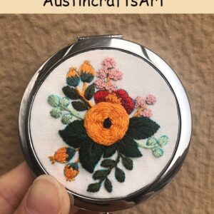 Floral Bee Mirror Embroidery Kit