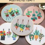 Hanging potted plants Embroidery Kit