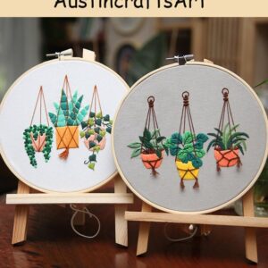 Hanging potted plants Embroidery Kit
