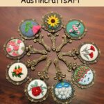 3D Flower Embroidery Mirror Kit