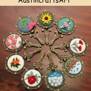 3D Flower Embroidery Mirror Kit