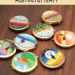 Floral Landscape Embroidery Mirror Kit