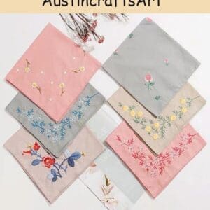 DIY Flower Handkerchief Embroidery Kit