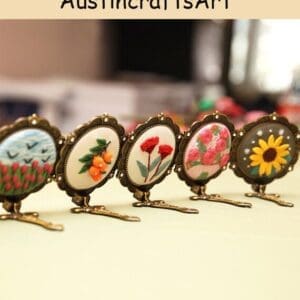 3D Flower Embroidery Mirror Kit