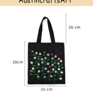 Wildflowers Embroidery Tote Bag Kit