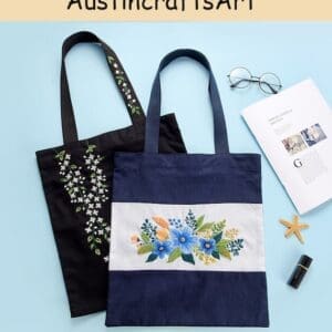 Flowers Canvas Bag Embroidery Kit