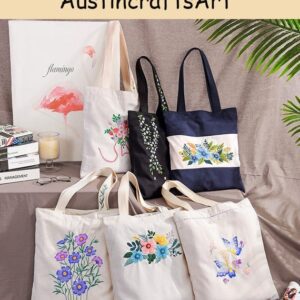 Flowers Canvas Bag Embroidery Kit