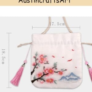 Flower Mini Storage Bag Embroidery Kit