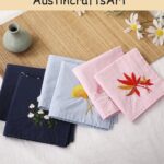 Embroidery Leaves Handkerchief Kit