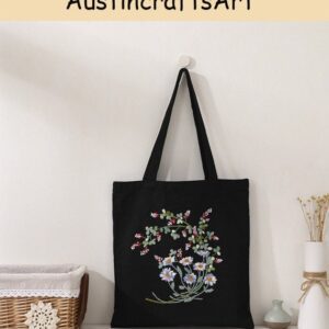 Plant Potted Tote Bag Embroidery Kit