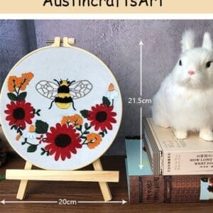 Bee And Flowers Embroidery Kit